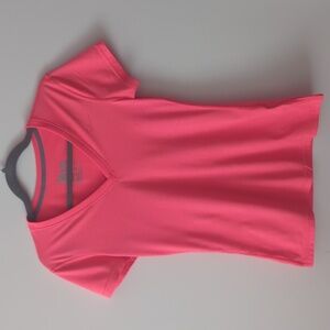 Nike | Women's Neon Pink Dri-FIT Short Sleeve V-neck Tee Shirt